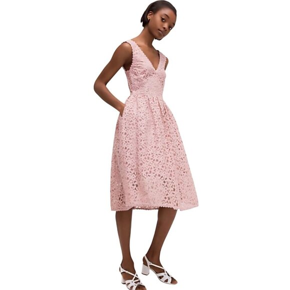 Kate Spade NWT Floral Lace Fit And Flare Free Midi Size 14 - Picture 1 of 10